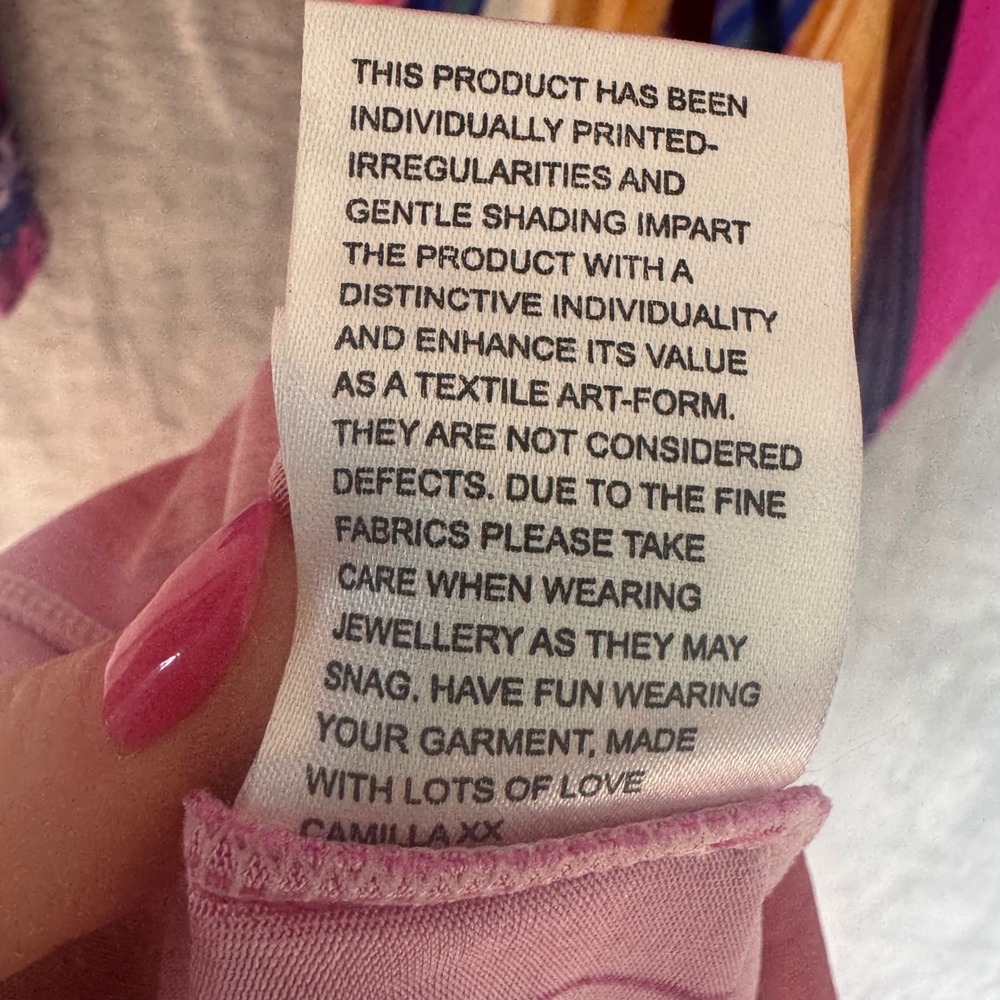 NWT Camilla Folk River Twist Front Dress Pink Beaded V-Neck Midi KNIF024 Med - Picture 6 of 10